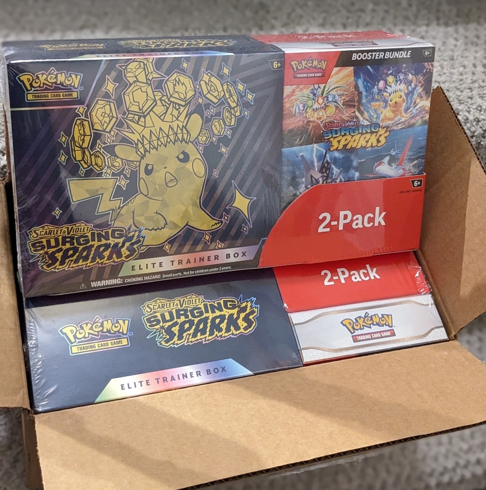 2x ⚡ Pokemon Surging Sparks ⚡ Elite Trainer Box ⚡ NEW Factory sealed ETB ⚡Costco - Picture 5 of 7